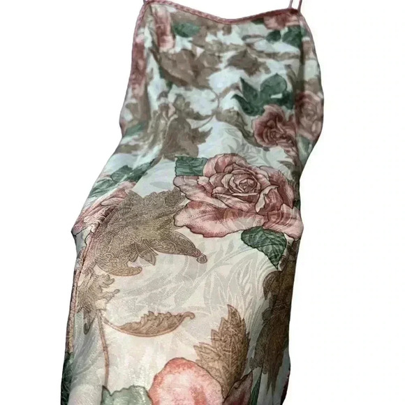 Farr West Vintage Floral Unique Slip Night Dress Size Large Luxurious Coquette - Picture 4 of 8